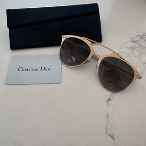 Dior Tan Aviator Sunglasses